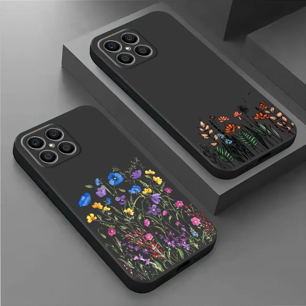 Butterfly Flower Case for Honor X6a X8a 8X 70 Magic5 Lite 90 Pro X9a X8 X6 X7 Magic5 Silicone Art Cover