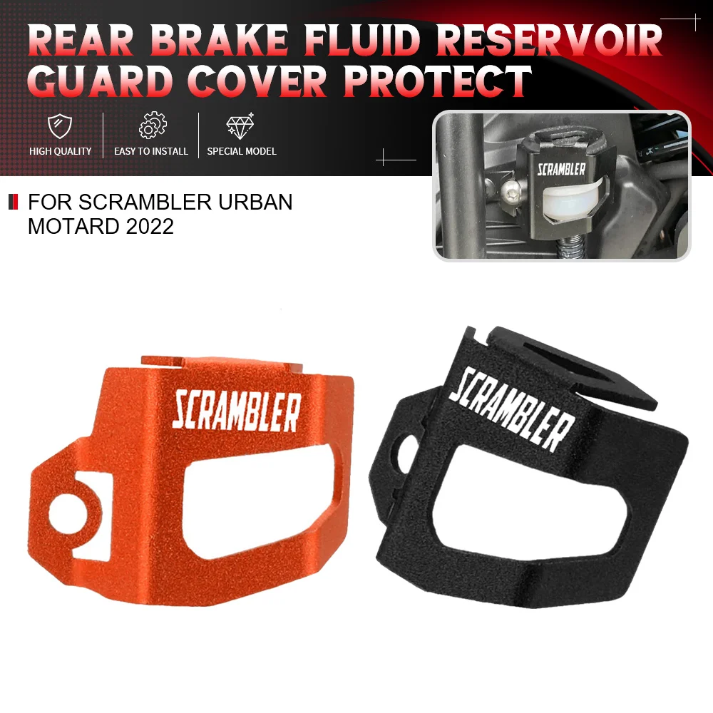 For Ducati Scrambler Urban Motard 2022 Motorcycle Rear Brake Fluid Reservoir Guard Cover Aluminum Protector Accessories