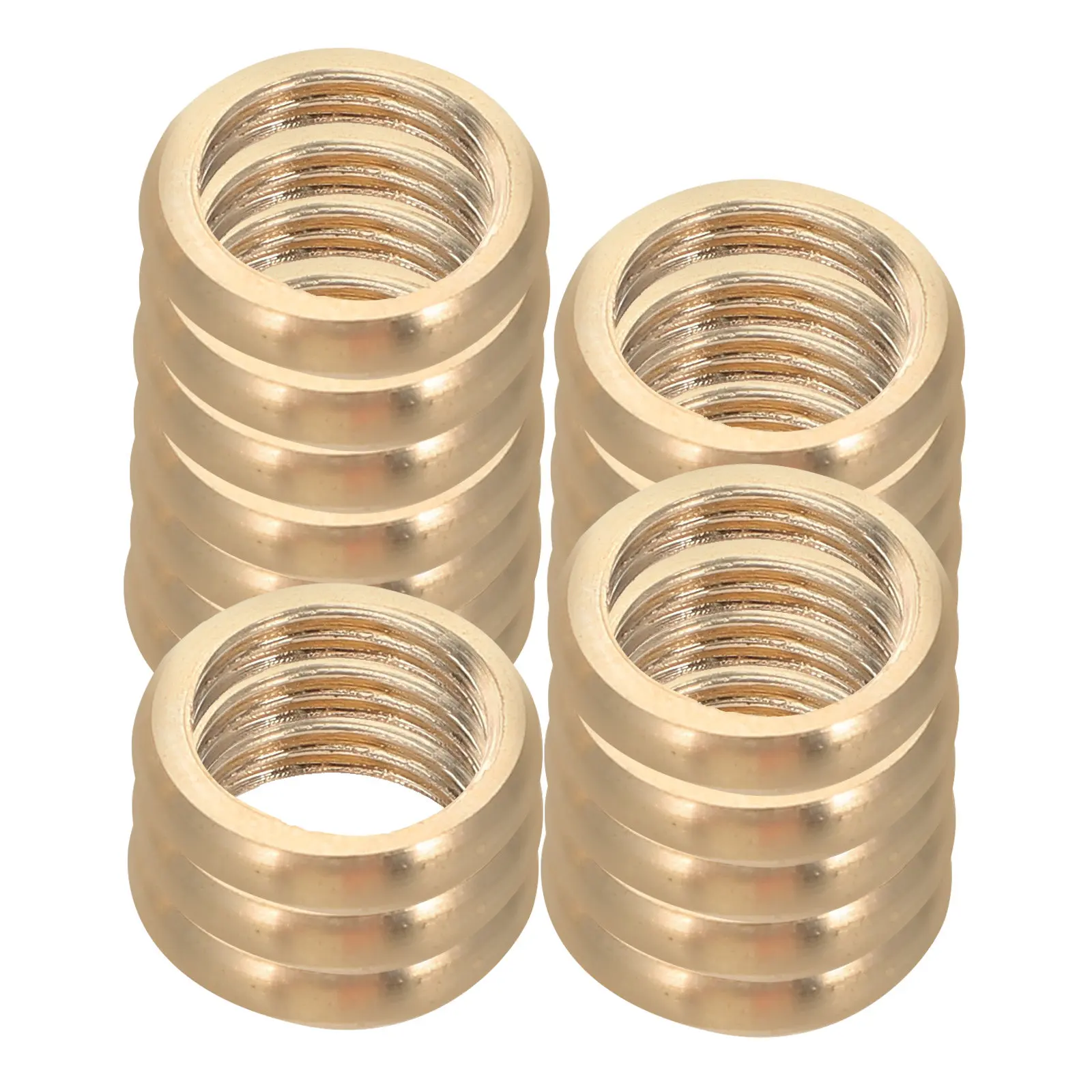 20Pcs M10 Solid Brass Internal Thread Lock Nuts with Washers for Lamp Repair Lighting Fixture Assembly DIY Home Decor Brass Nut