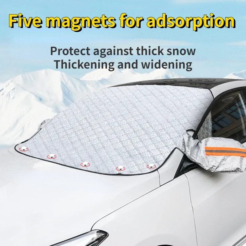 Car Accessories Magnetic Snow Shield Car Sun Shield Frost Shield Thickened Sun Visor Anti-frost Anti-freeze and Sun Protection