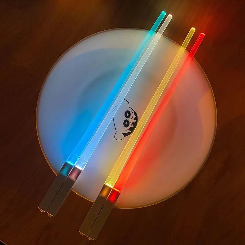 Glowing Chopsticks Novelty LED Party Supplies 7 Color Light-up Toy for Kids Adults LED Party Favor Luminescent Party Accessories