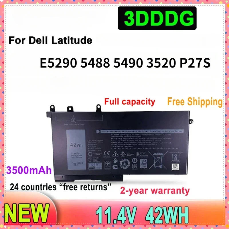 

For Dell Latitude E5290 5488 5490 3520 P27S Series High Quality 93FTF 3DDDG Laptop Batter Laptop Parts && Accessories