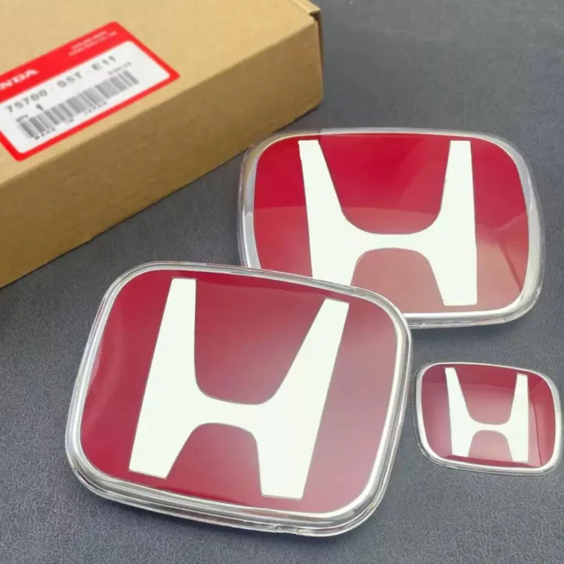 

3 шт., передняя решетка с логотипом автомобиля, эмблема рулевого колеса багажника, декоративная наклейка для Honda 2006-2021 Civic HRV Avancier, аксессуары