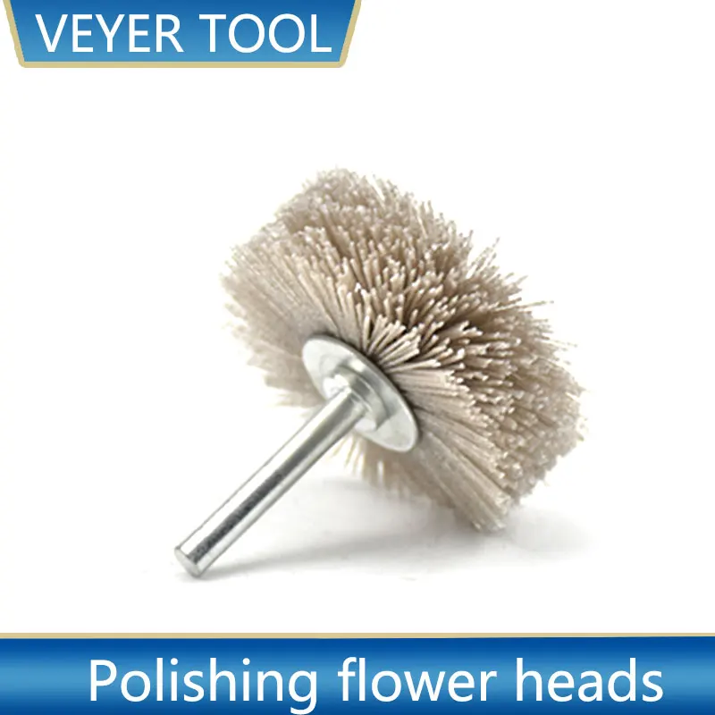 Quality VEYER Flower Head Wheel Polishing Abrasive Wire Brush Alumina SD-20M Woodworking Carving DIY for Drill Better Than Nylon