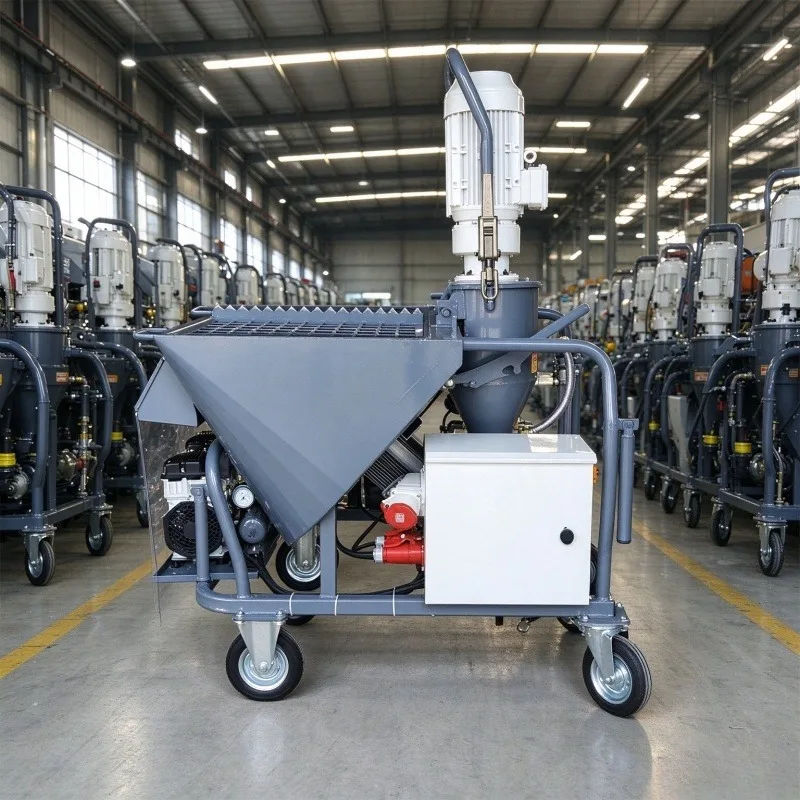 High Pressure and High Efficiency Cement Sprayer Automatic Gypsum Wall Plastering Machine