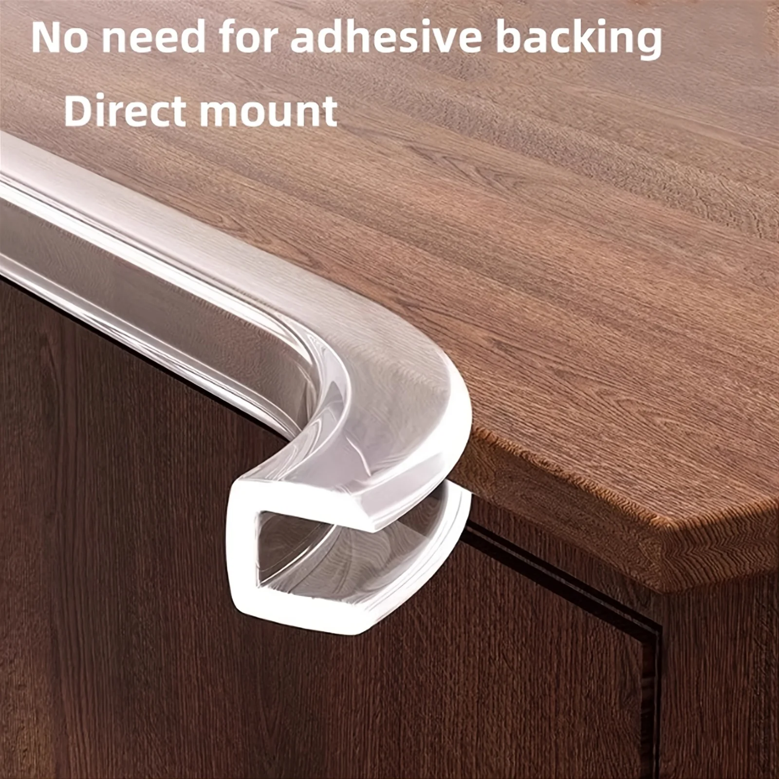 1pc PVC Table Edge Protector Furniture U-Shaped Groove Edge Guard Protector Transparent Baby Safety Anticollision Guards