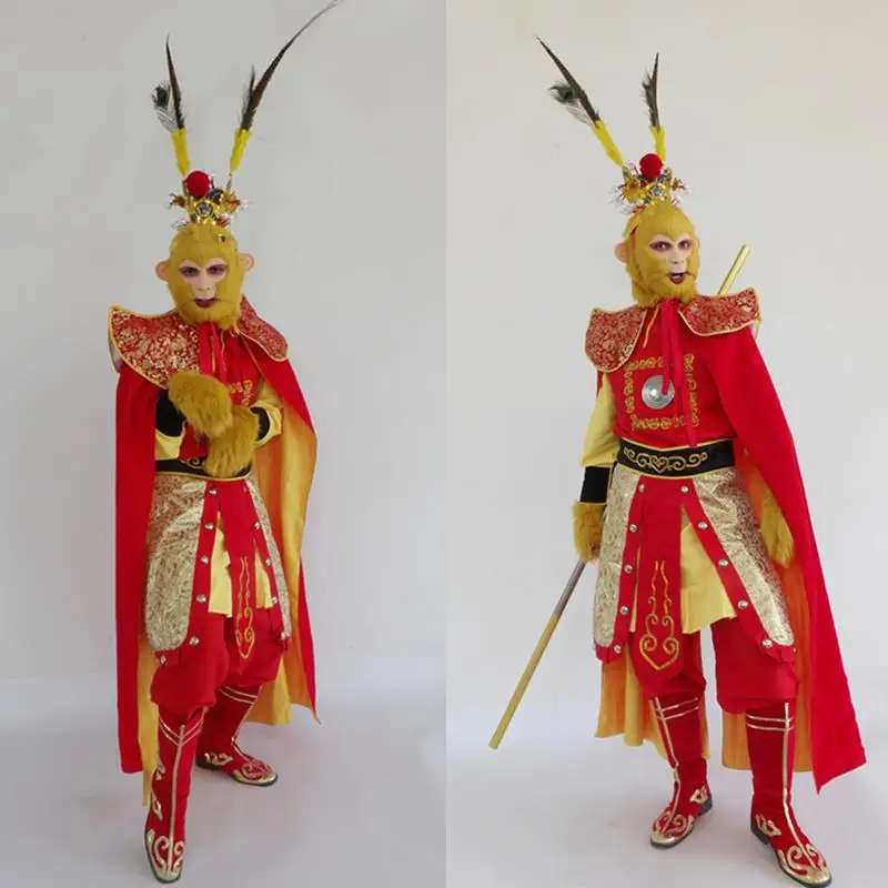 Viaggio nel West Sun Wukong Costume adulto Set completo abbigliamento da combattimento Performance sul palco