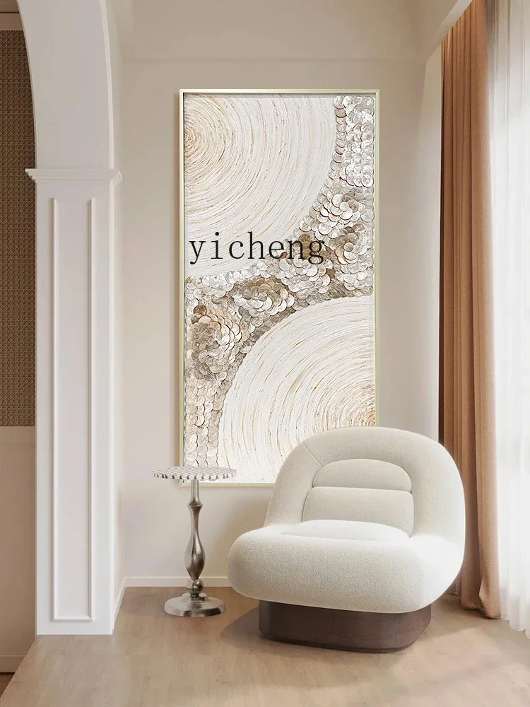 

TQH Gold Shell Art Living Room Entrance Decoration High-End Hotel Home Wall Hanging Wall Decor