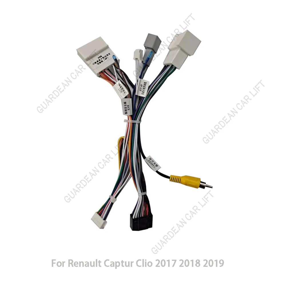 Car Radio Stereo Wiring Harness Cable Adapter Android 16pin For Renault Captur Clio 2017 2018 2019 for Dacia Multimedia Player