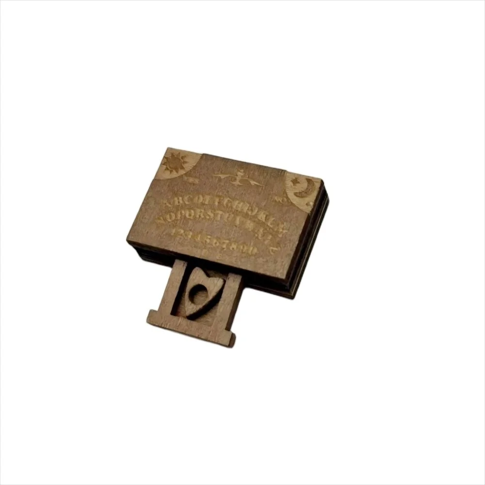 1 Pieza Tablero Ouija de Madera en Miniatura con Cajón, Cajón del Amor Emocional, Miniaturas de Tableros Ouija