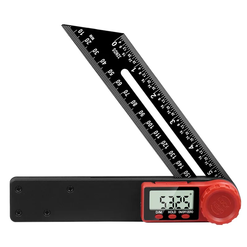 Digital Angle Ruler Triangle Sliding T-Angle Square Liquid Level Measuring Tool Wooden Marking Gauge Protractor