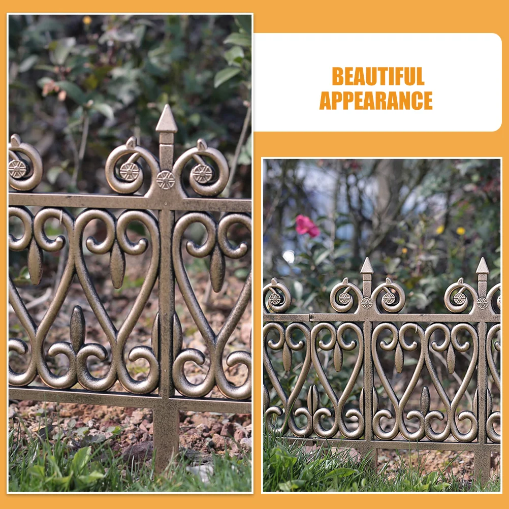 3 Pcs Garden Fence Landscape Border Flower Decor Plastic Flowerbed Control Decore Patio Lawn Edgings Decoration Décor