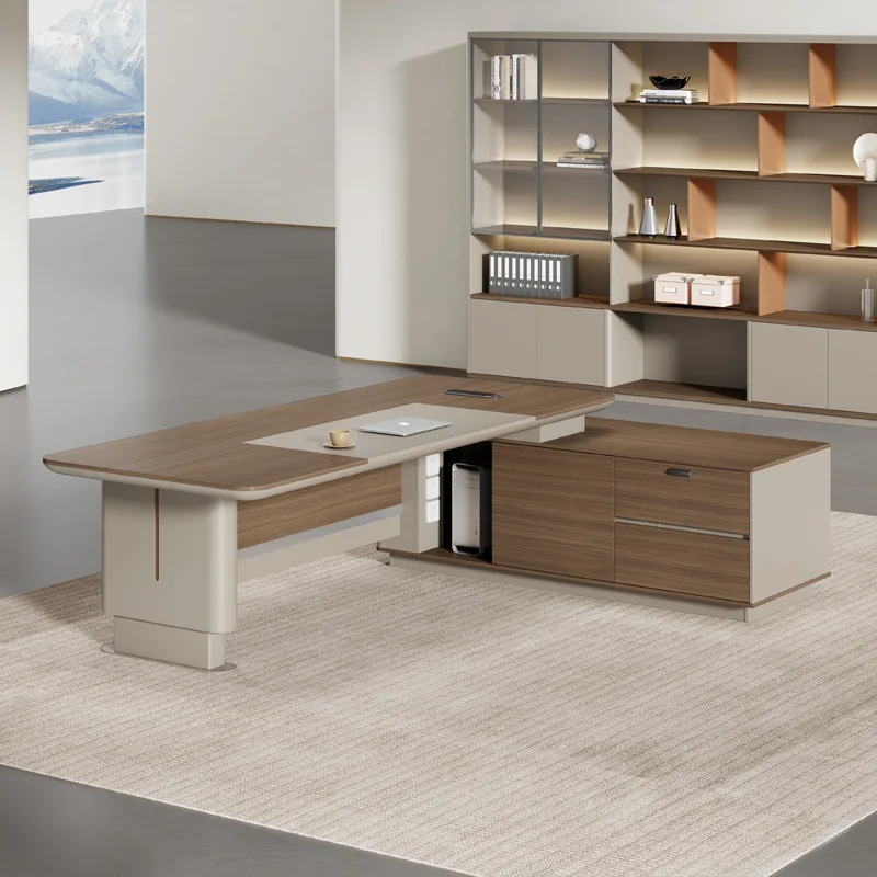 

High-end boss desk, president's study, simple modern office furniture, chairperson's office