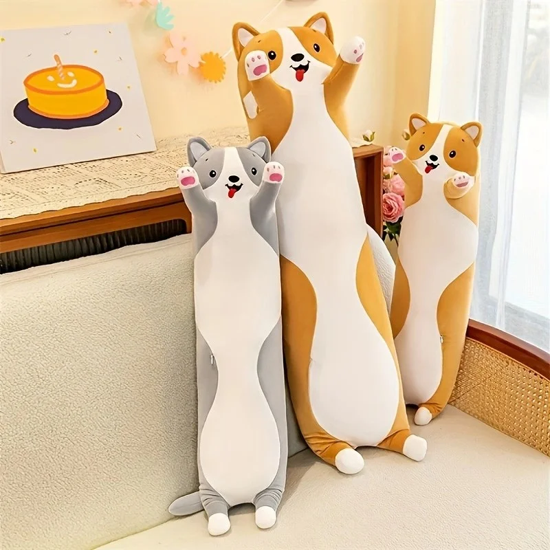 Riesiges Shiba Inu Plüschkissen – weiches Cartoon-Hundekissen, Körperkissen mit Tieren – Detail 5