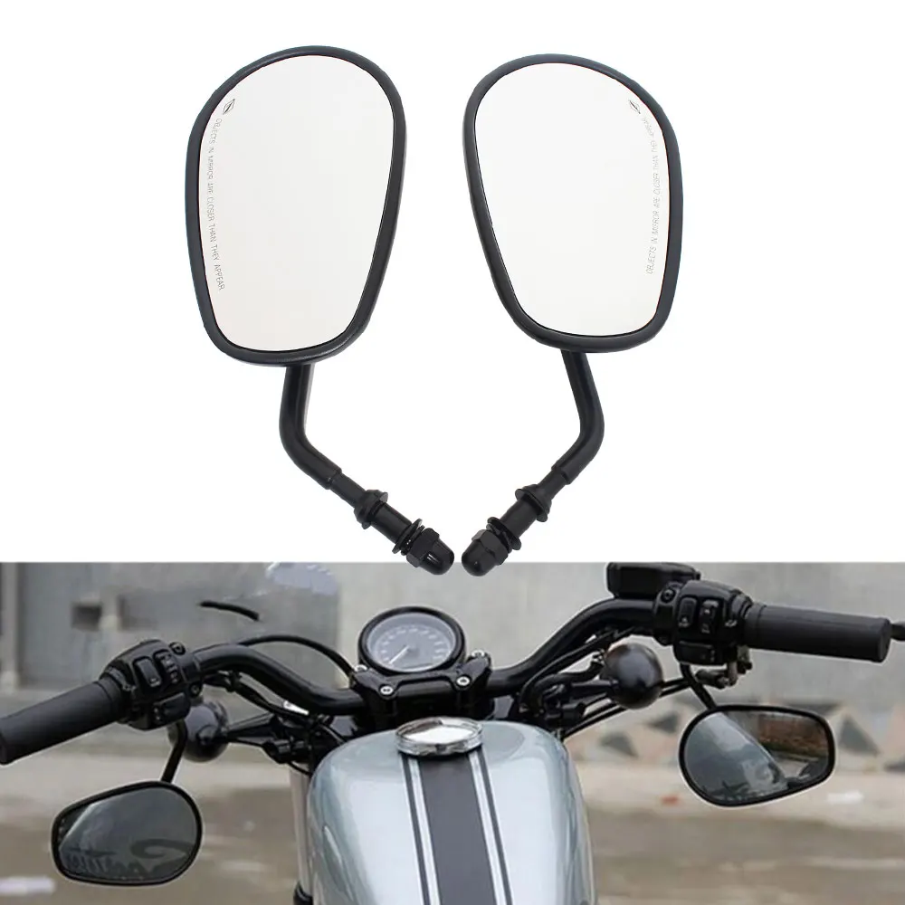 Motorcycle Matte Black Adjustable 8mm Rear View Side Mirror Aluminum  Accessorie Fit For Harley-Daividson Street 500 XG500 15-21