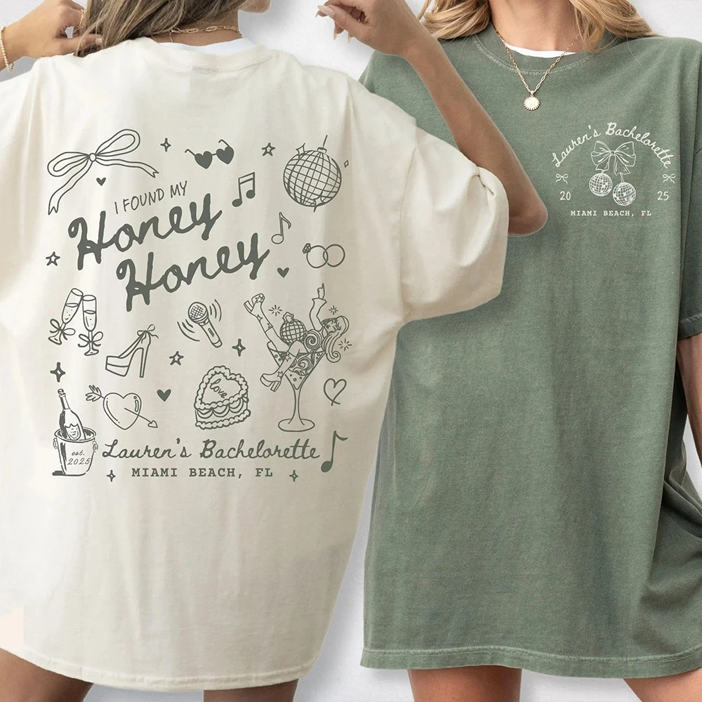 Disco Bachelorette Shirts She Found Her Honey Dancing Queens Brides Last Disco Bach Shirts Bridesmaid Gifts Mamma Mia T-shirt
