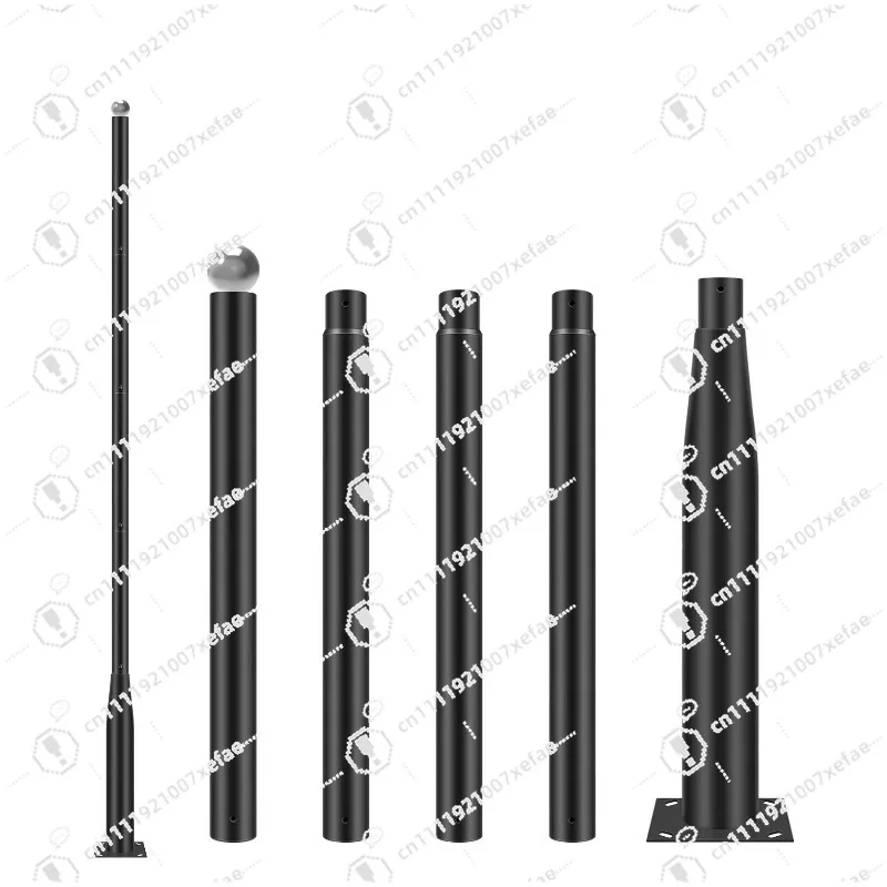 2.5M 3m 4m 5m 6m Galvanized steel AC DC street light pole Outdoor garden channel Street walkway Rear light pole