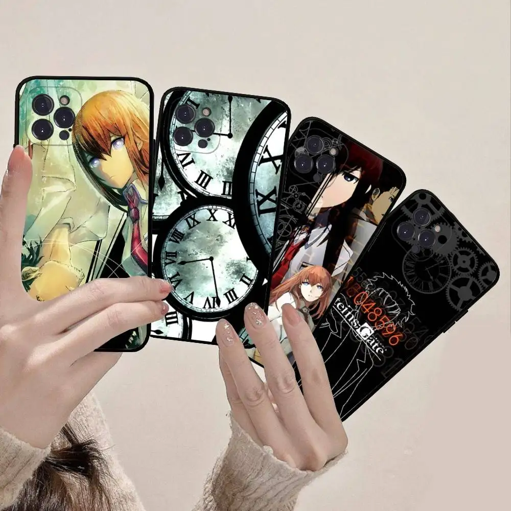 أنيمي ستينز بوابة جراب هاتف آيفون 16 15 14 11 12 13 Mini Pro XS ماكس غطاء 6 7 8 Plus X Funda Shell