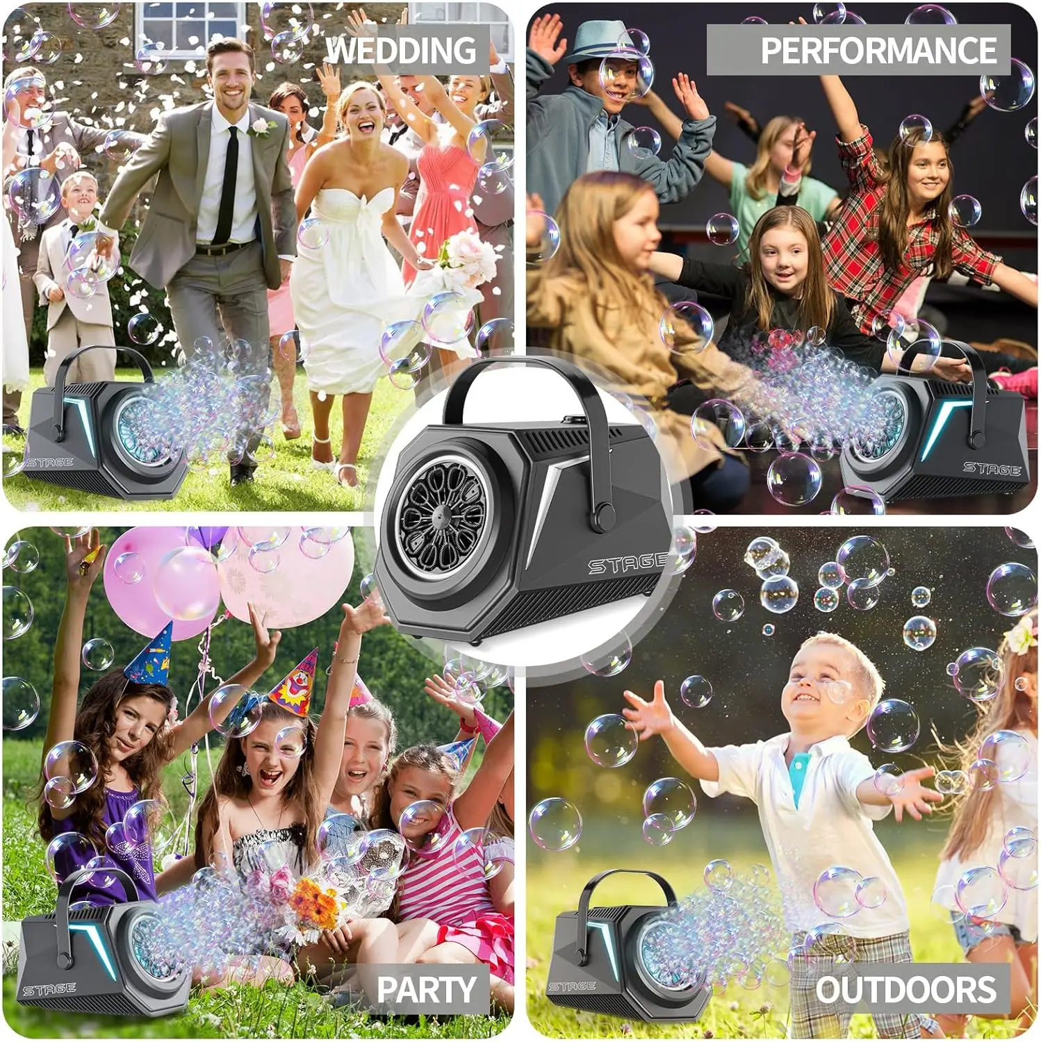 

Bubbles Floor Automatic Bubbles Machine Pompero Blower for Wedding Stage Party Outdoor Garden Backyard Parent Child Activities