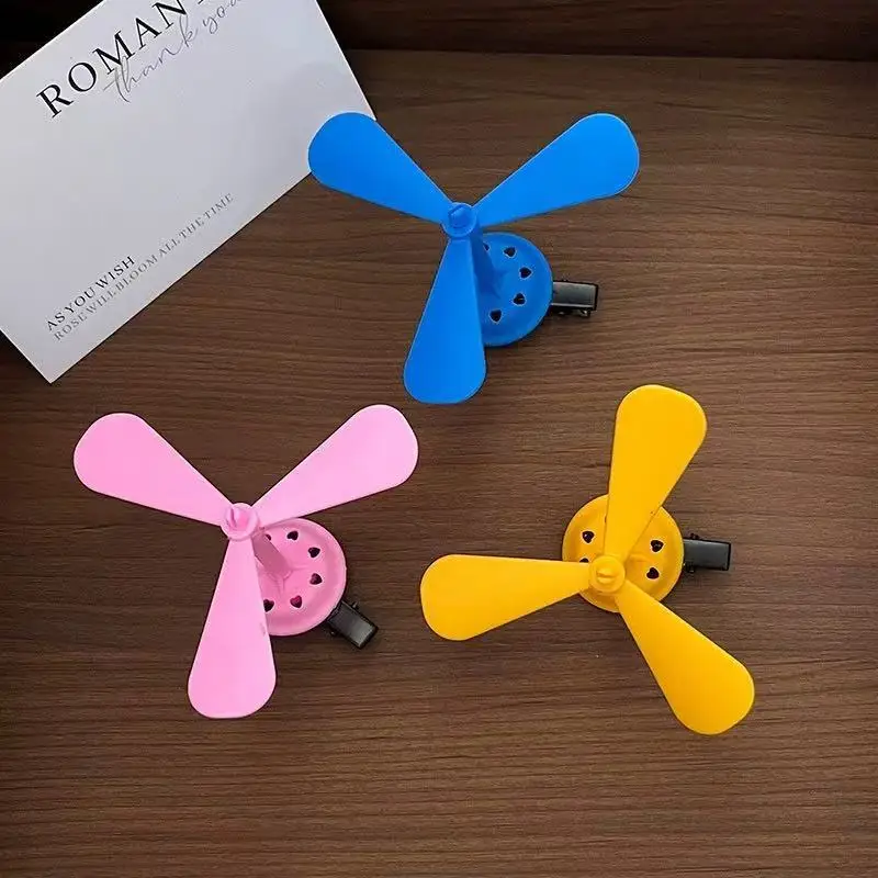 Cute Creative Bamboo Dragonfly Hair Hoop Windmill Card Fashion Funny Kawaii Children's Gift Hair Accessory Personality Versatile