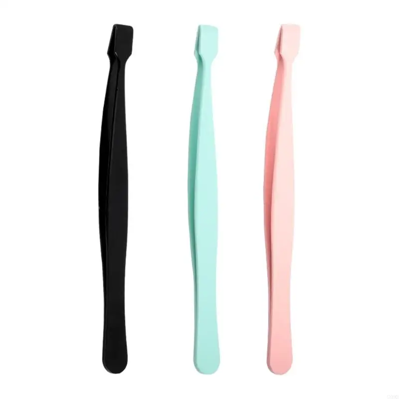 G99E Salon Quality Eyelash Tweezers For Lower Lash Extensions Stainless Steel Precise Tips With Comfortable Nonslip Grip
