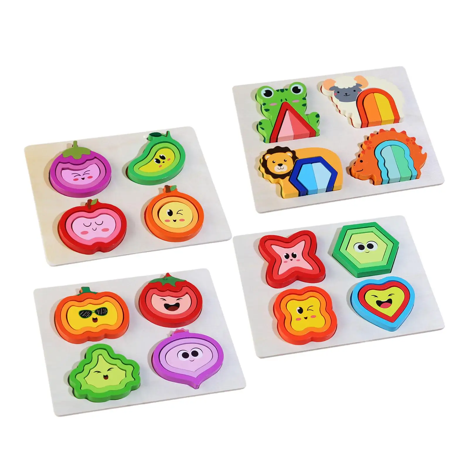 

Wooden Matching Puzzle Puzzle Montessori Puzzle Wooden Toy Toddlers Puzzle Developmental Toy for Toddlers Age 3+ Years Old