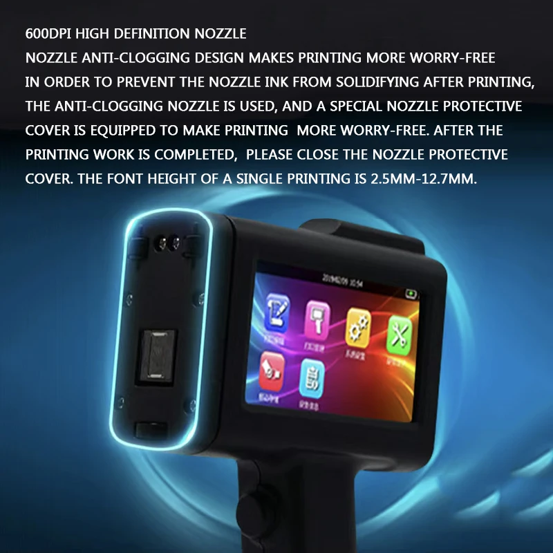 Imagem -03 - Portátil Touch Screen Inkjet Printer m2 Smart Coder Alimentos Bolsa de Plástico Caixa Data de Produção Impressão Handheld