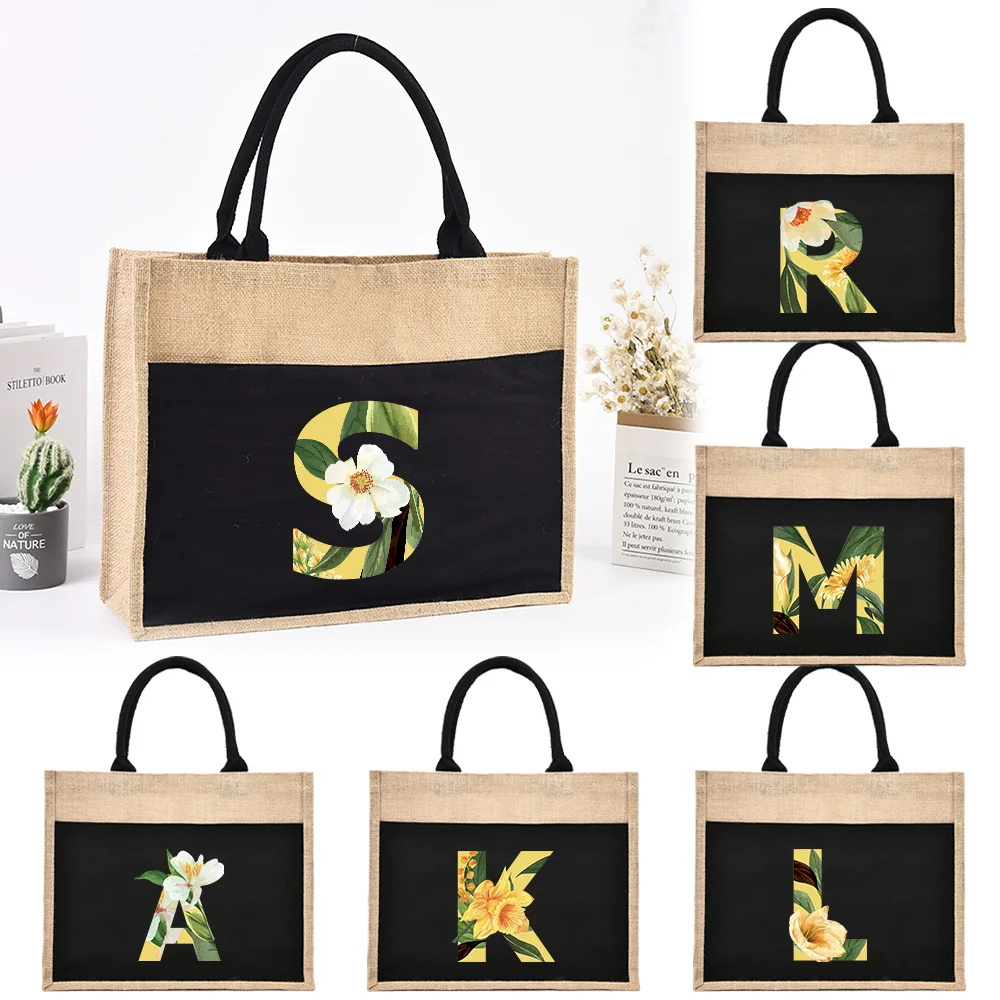 

Vintage Women Shopping Bags Summer Beach Shoulder Bags Shopping Bag Multiple Styles Portable Organizer Pouch Floral Series