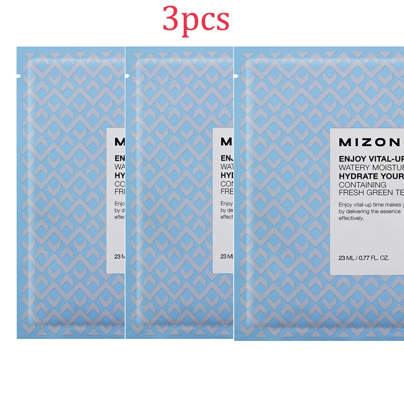 MIZON Enjoy Vital-Up Time Watery Moisture Mask 3pcs Moisturizing Skin Care Anti-Wrinkle Whitening Face Mask