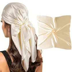 Square Silk Head Scarf Women Fashion Satin Scarf for Hair Wrapping