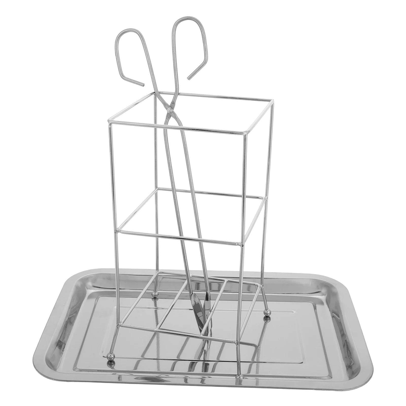 3pcs Stainless Steel Tray Stand Taoist Prayer Supplies Incense Burner Frame Paper Burn Holder Storage Rack for Home Office