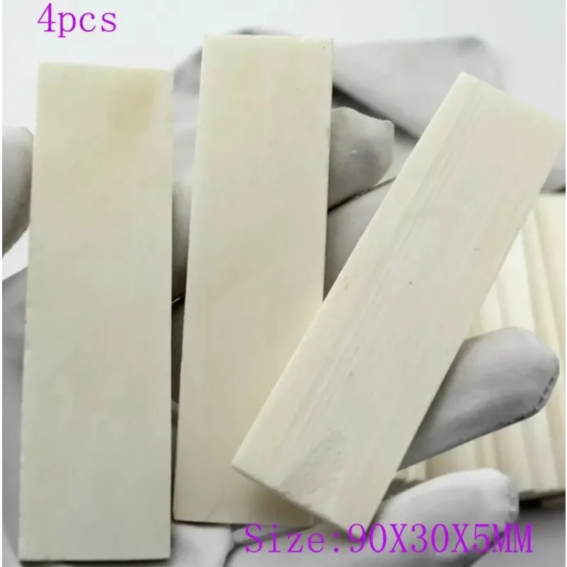 

4PCS Bovine Bone Knife Handle Scales Slabs DIY Making Material 90X30X5MM new
