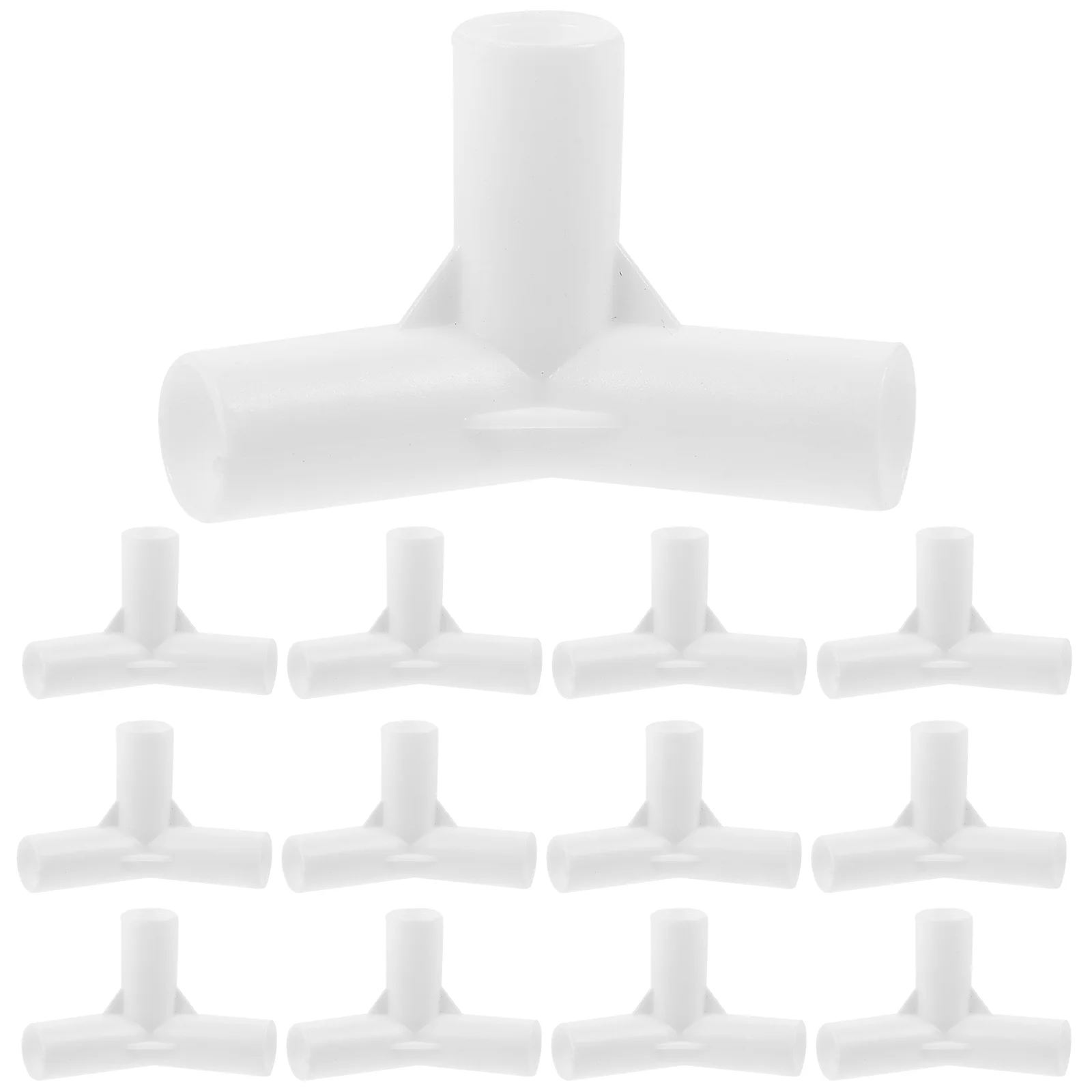 20 Pcs Tent Joint Plastic Pole Connector Outdoor Adapter White Supply Connecting Part