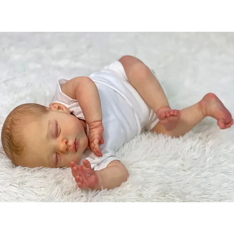 NPK 17'' Realistyczna, ręcznie robiona lalka Reborn Irys, wyglądająca jak żywa, z powierzchnią 3D, wielowarstwowe malowanie, noworodek Bebe, prezent dla dzieci.