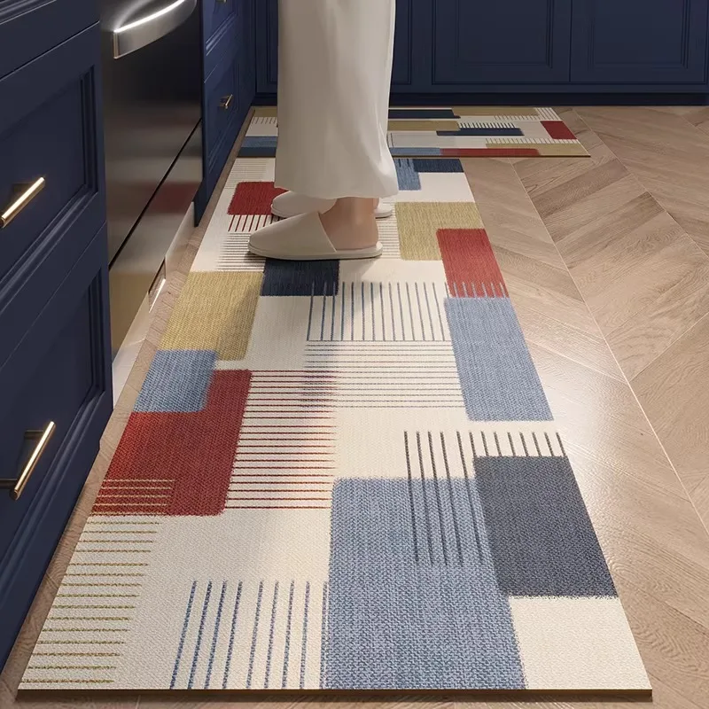 Kitchen Rug Long Non-slip Floor Mats Diatom Mud Absorbent Carpet Restaurant Soft Mats Bathroom Mats Modern Style Home Decor