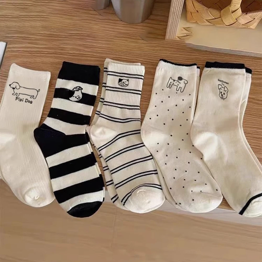 

Double-Layer Cuff Mid-Calf Socks Ideal For Gifts Breathable Fabric Comfortable For All-Day Use Daily Wear Suitable