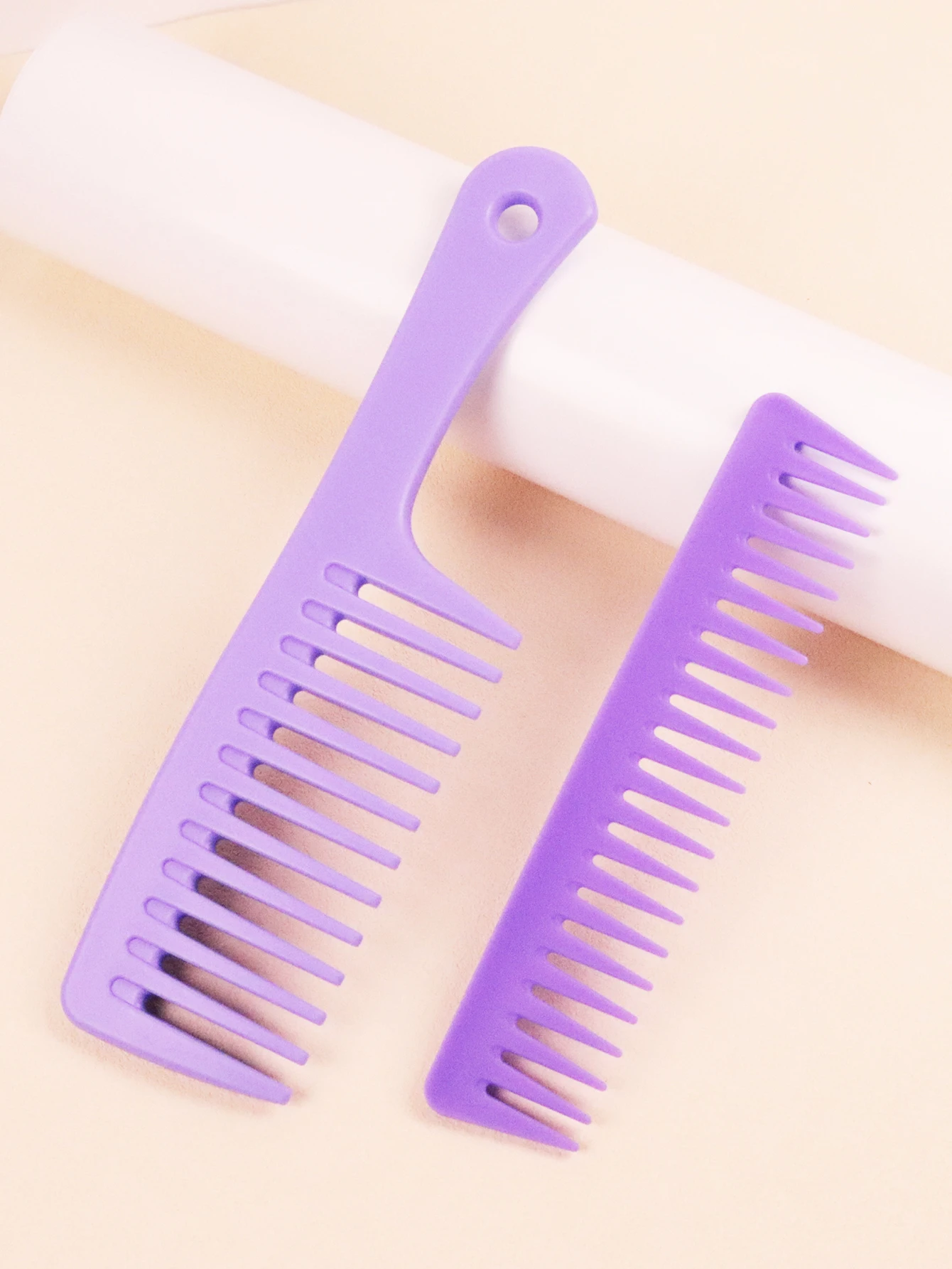 Wide Toothed Comb With and Without Handle, Used for Daily Hair Care, Durable ABS Plastic