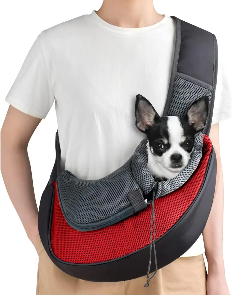 

Pet Puppy Carrier Outdoor Travel Dog Shoulder Bag Mesh Oxford Single Comfort Sling Handbag Tote Pouch For Small dog