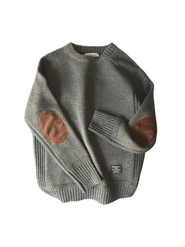 2025 New Men Pullover Sweater Autumn Fashion Casual Loose Thick O Neck Wool Knitted Oversize Harajuku Streetwear Knitwear M-5Xl