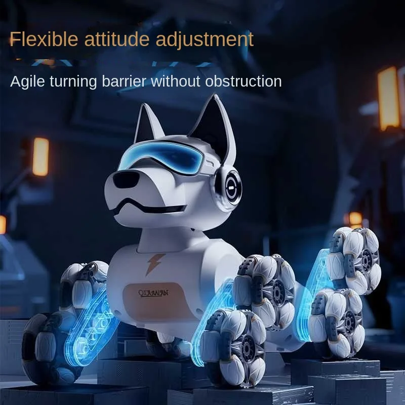 หุ่นยนต์สุนัขผาดโผนอัจฉริยะ AI |   ของเล่นควบคุมด้วยท่าทางไฟฟ้า - ของขวัญวันเกิดสำหรับเด็กและเด็กผู้ชาย