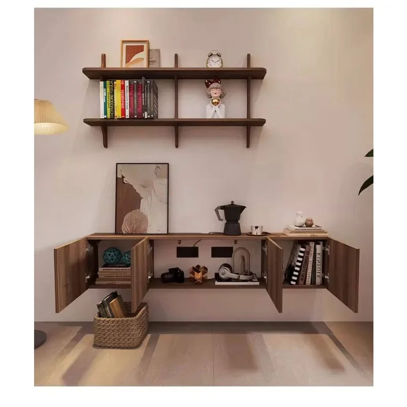 Wall shelves retro medieval style solid wood bookshelves wall hanging bookcases hanging wall decoration storage racks and storag