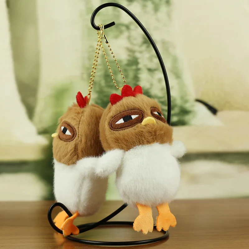 15cm Cute Chick Plush Keychain Cartoon Stuffed Animal Toy Doll Keyring Soft Bag Charm Gift for Boys Girls Women Birthday Party