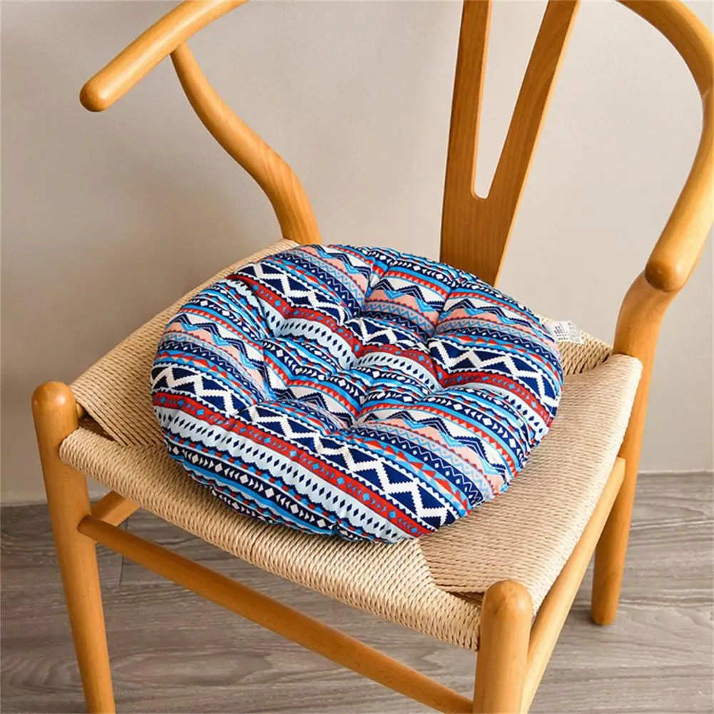 Cojín grueso para silla de oficina, cojines redondos de lino para asiento para el dolor de espalda, decoración del hogar, cojines decorativos de jardín al aire libre para sofá