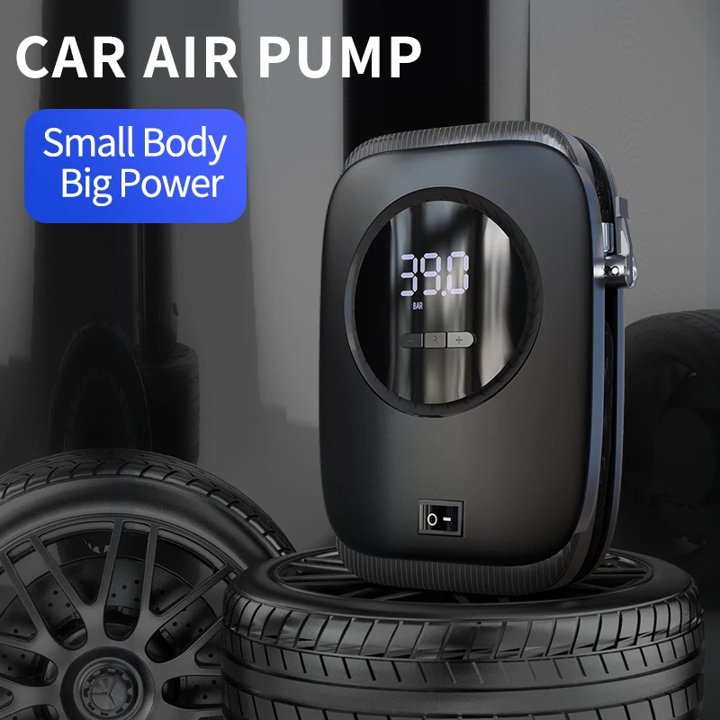 12V Inflatable Digital Tyre Pressure Pump Motorbike Bike Wired Electric Air Inflator Tire Pump for Car