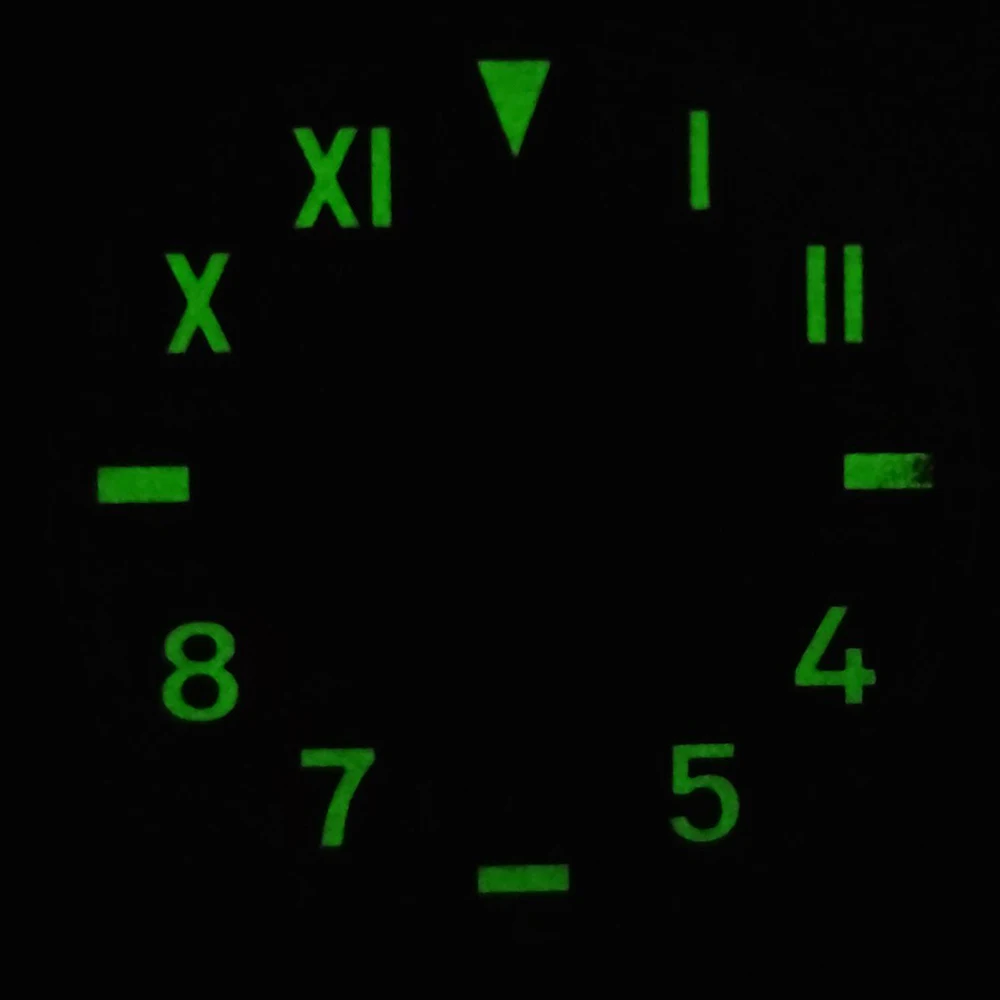 قرص ST3600 قرص 33.8 ملم مناسب لحركة ST3600 ملحقات ساعة مؤشر قرص مضيء باللون الأخضر