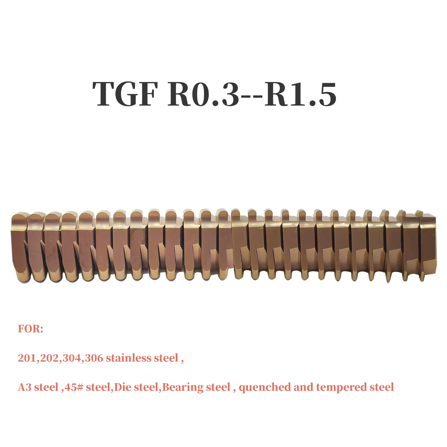 10pcs TGF32R0.3-R1.5 Round head Arc Carbide Grooving Inserts Shallow Grooving Cut-Off Parting Tools for Steel Repalement inserts