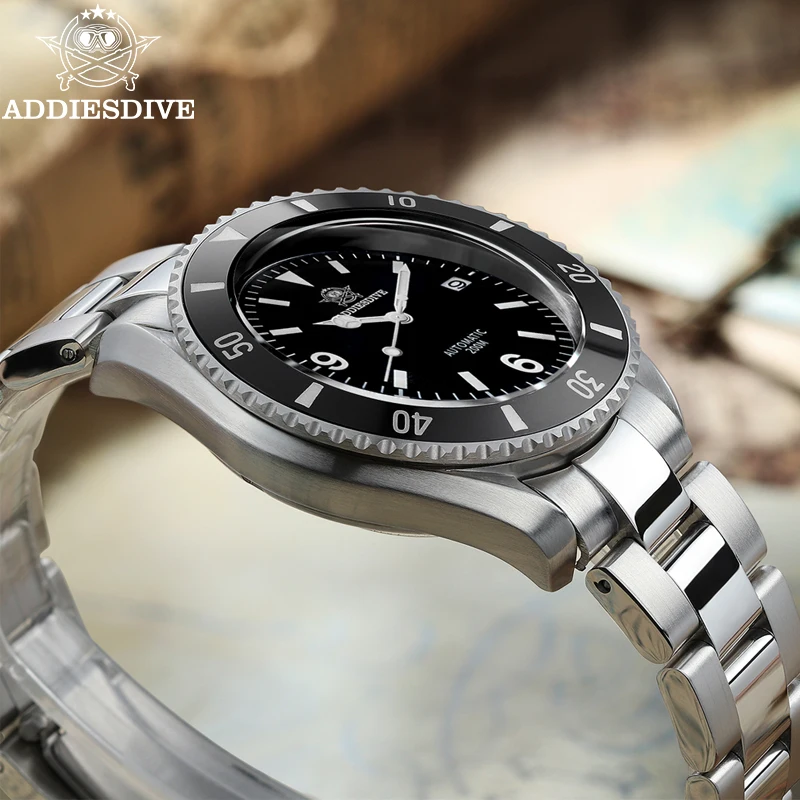 ADDIESDIVE 40 мм мужские часы 20 бар водостойкие с сапфировым стеклом BGW9 супер светящиеся NH35A автоматические механические часы Reloj Hombre