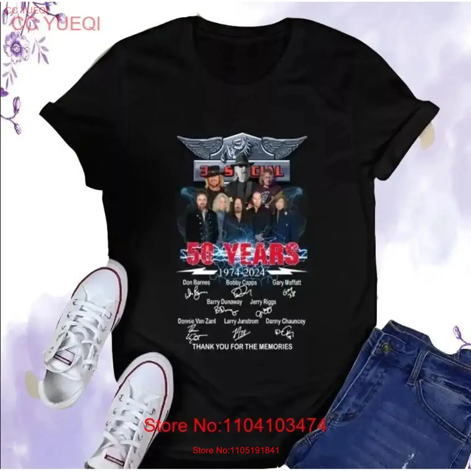 

38 Специальная футболка 50 лет 1974 2024, винтажная стираная модная универсальная, слегка дышащая, мягкая, стильная, повседневная, с графикой