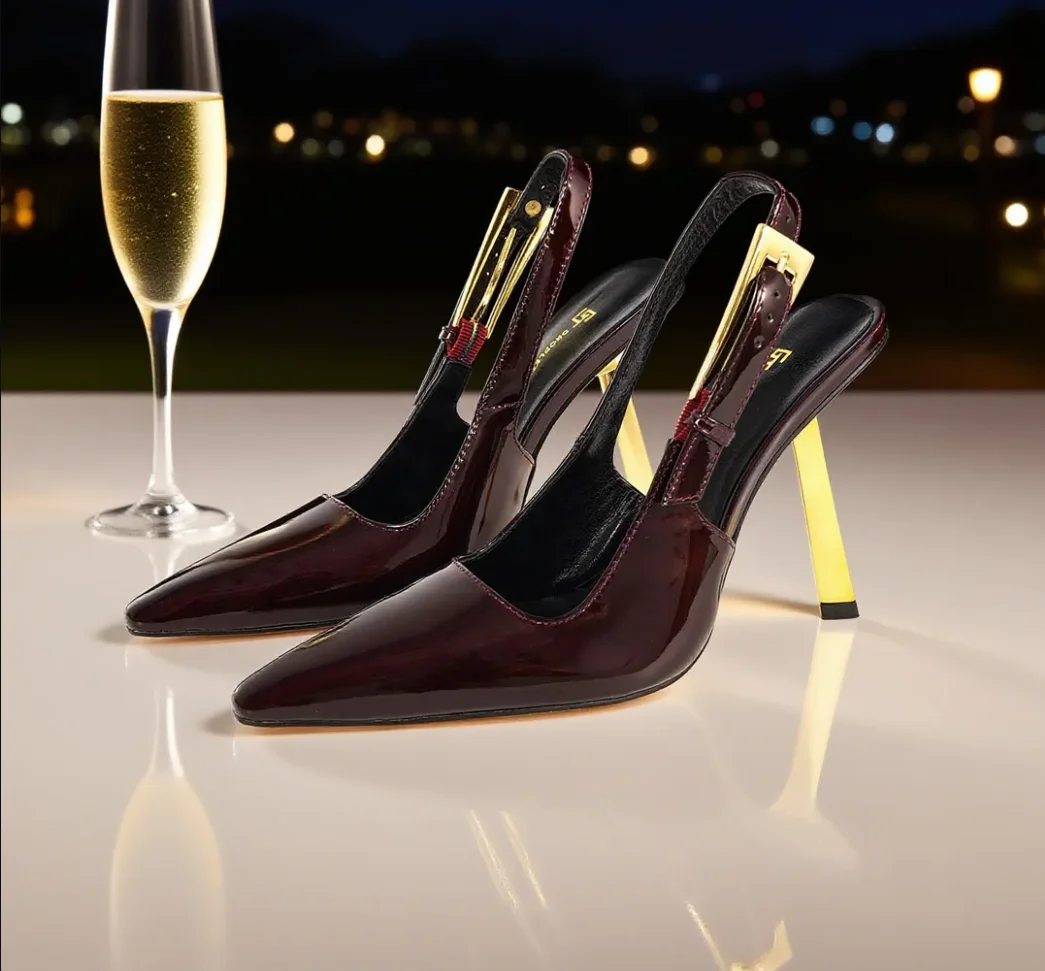 

Women's high-heeled sandals, Brand design, Pointed toe, Slim heel, Shallow mouth, Sexy, 10cm, Sizes 35-44, Summer new style