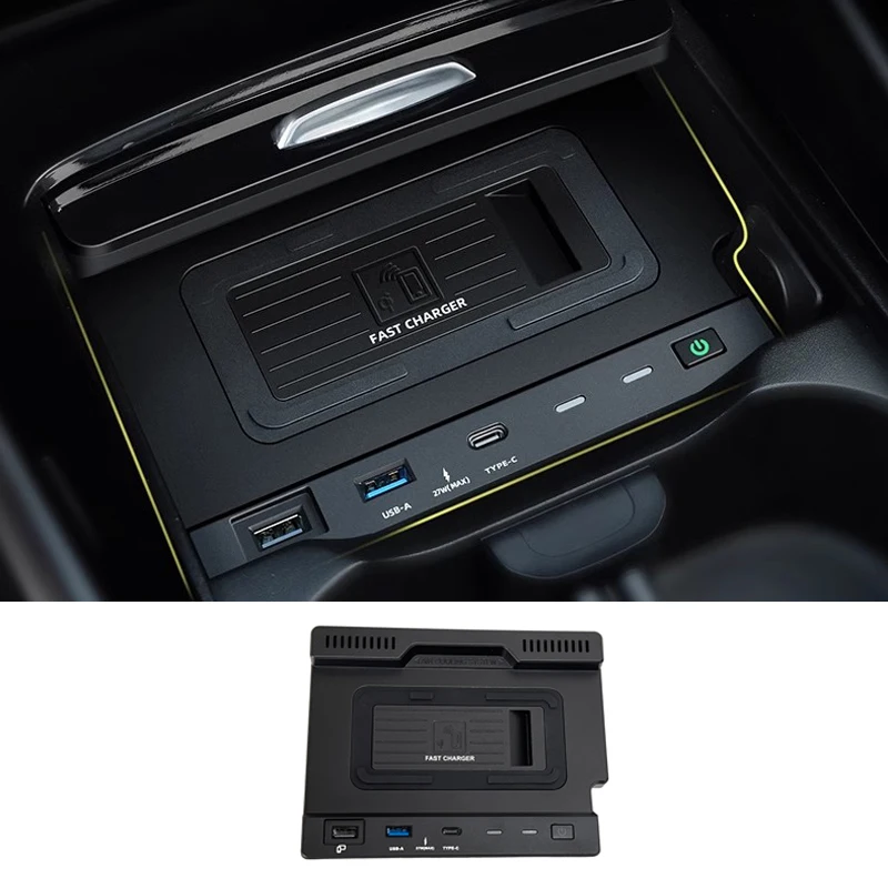 Wireless Charger For Mercedes Benz A/B GLB CLA GLA Class W177 W247 X247 AMG A35L Mobile Phone Type-c/USB Charging Accessories